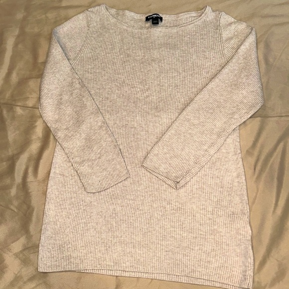 EXPRESS Beige MidSleeve Top - Picture 1 of 2